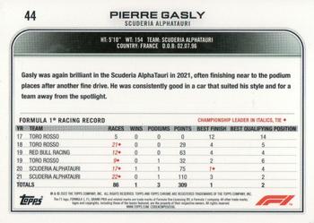 2022 Topps Chrome Formula 1 #44 Pierre Gasly Back