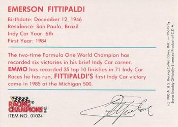 1989-92 Racing Champions Indy Car #01024 Emerson Fittipaldi Back