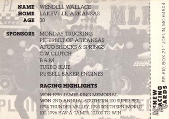 1996 McNew Racing Cards Series 2 #NNO Wendall Wallace Back