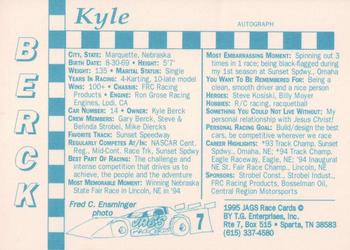 1995 Jags #7 Kyle Berck Back