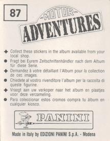 1987 Panini Motor Adventures Stickers #87 Alain Prost Back