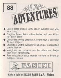 1987 Panini Motor Adventures Stickers #88 Nelson Piquet Back