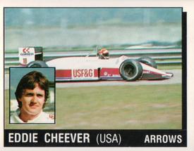 1987 Panini Motor Adventures Stickers #108 Eddie Cheever Front
