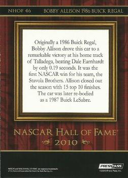 2010 Wheels Main Event - NASCAR Hall of Fame #NHOF 46 Bobby Allison 1986 Buick Regal Back