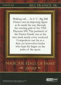 2010 Wheels Main Event - NASCAR Hall of Fame #NHOF 60 Bill France Sr. Back
