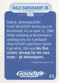 2016 Goody's Dale Jr. Photo Finish - Mail-In #5 Dale Earnhardt Jr. Back