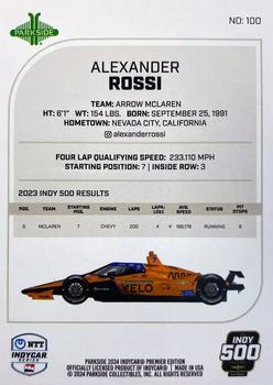 2024 Parkside IndyCar Premier Edition #100 Alexander Rossi Back