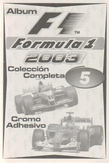 2003 Edizione Figurine Formula 1 #5 2003 Australian Grand Prix Drivers (Bottom Right) Back