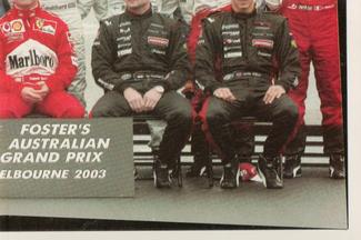2003 Edizione Figurine Formula 1 #5 2003 Australian Grand Prix Drivers (Bottom Right) Front