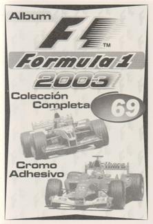 2003 Edizione Figurine Formula 1 #69 Jarno Trulli Back