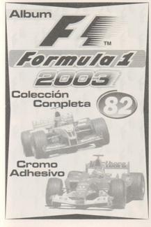 2003 Edizione Figurine Formula 1 #82 Heinz-Harald Frentzen Back