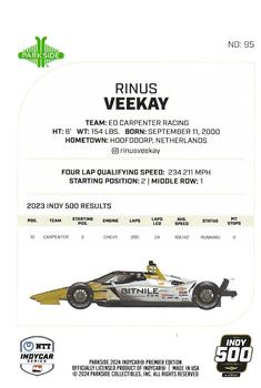 2024 Parkside IndyCar Premier Edition - Foil #95 Rinus VeeKay Back