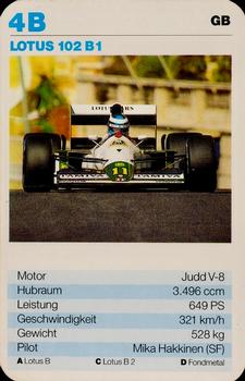 1991 Berliner Top Trumpf Grand Prix #4B Lotus 102 B1 Front