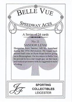 2001 J F Sporting Belle Vue Speedway Aces #11 Sandor Levai Back