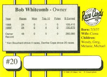 1990 Maxx - Glossy #20 Bob Whitcomb Back