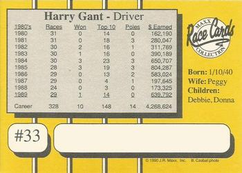 1990 Maxx - Glossy #33 Harry Gant Back