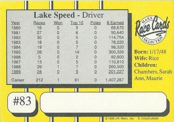 1990 Maxx - Glossy #83 Lake Speed Back