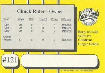 1990 Maxx - Glossy #121 Chuck Rider Back