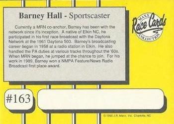 1990 Maxx - Glossy #163 Barney Hall Back