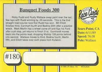 1990 Maxx - Glossy #180 Banquet Foods 300 Back