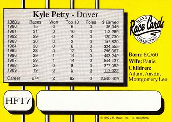 1990 Maxx Holly Farms #HF17 Kyle Petty Back
