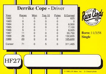 1990 Maxx Holly Farms #HF27 Derrike Cope Back