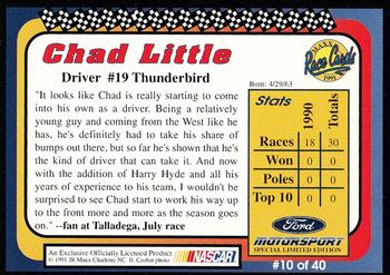 1991 Maxx Ford Motorsport #10 Chad Little Back