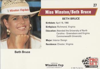 1991 Pro Set #27 Beth Bruce Back