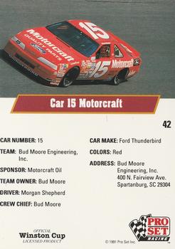 1991 Pro Set #42 Morgan Shepherd's Car Back