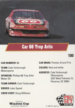 1991 Pro Set #100 Lake Speed's Car Back
