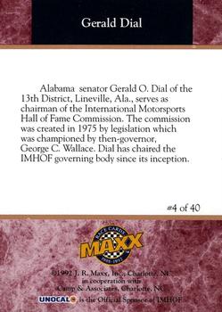 1992 Maxx IMHOF #4 Gerald Dial Back
