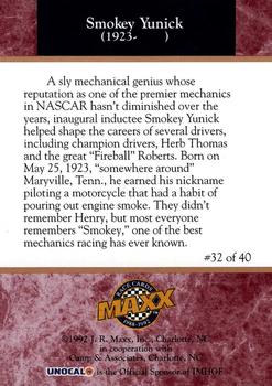 1992 Maxx IMHOF #32 Smokey Yunick Back