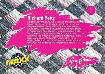 1992 Maxx (Red) - Sam Bass #1 Richard Petty Back