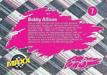 1992 Maxx (Red) - Sam Bass #7 Bobby Allison Back