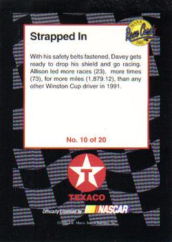 1992 Maxx Texaco Star Team #10 Strapped In Back