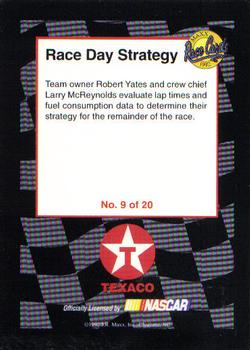 1992 Maxx Texaco Star Team #9 Race Day Strategy Back