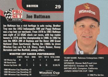1992 Pro Set #29 Joe Ruttman Back