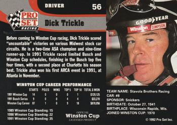 1992 Pro Set #56 Dick Trickle Back
