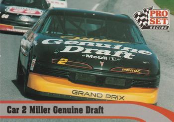 1992 Pro Set #107 Car 2 Miller Genuine Draft Front