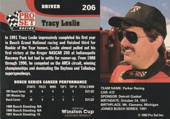 1992 Pro Set #206 Tracy Leslie Back