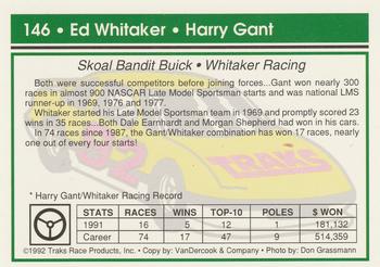 1992 Traks #146 Ed Whitaker / Harry Gant Back