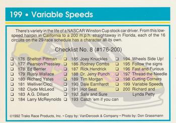 1992 Traks #199 Variable Speeds Back