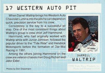 1992 Traks Racing Machines #17 Western Auto Pit Crew Back