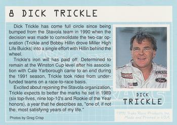 1992 Traks Racing Machines #8 Dick Trickle's car Back