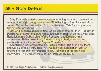 1992 Traks Racing Machines - Bonus #5B Gary DeHart Back