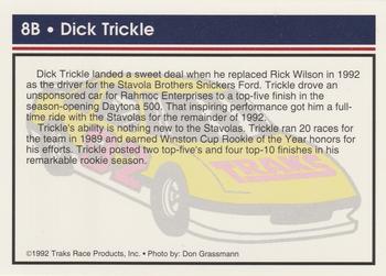 1992 Traks Racing Machines - Bonus #8B Dick Trickle Back