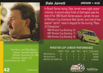 1993 Finish Line - Silver Series '93 #42 Dale Jarrett Back