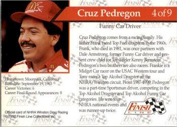1993 Finish Line NHRA - Autographs #4 Cruz Pedregon Back