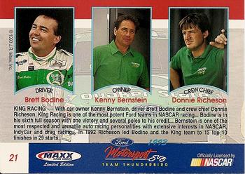1993 Maxx Ford Motorsport #21 Brett Bodine's Car Back