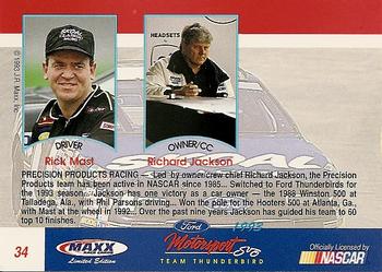 1993 Maxx Ford Motorsport #34 Rick Mast's Car Back